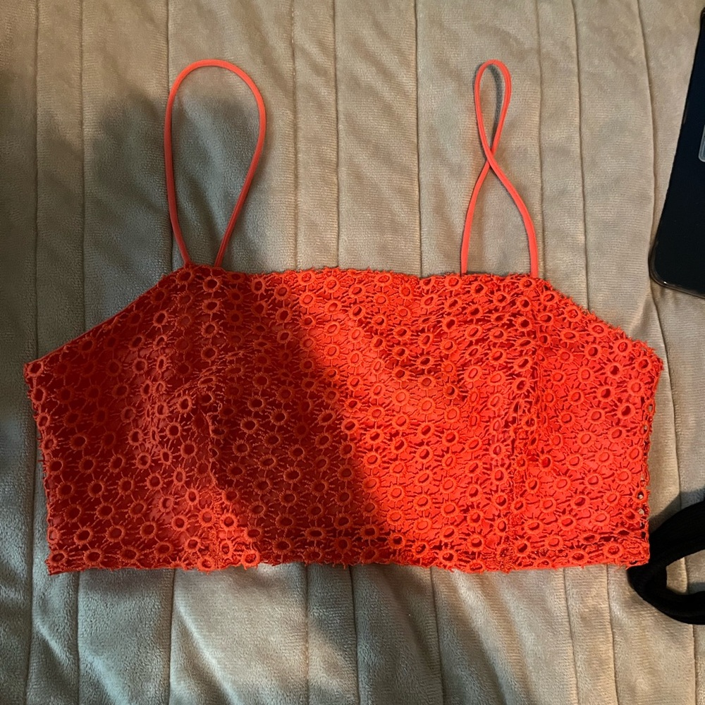 Orange crop top